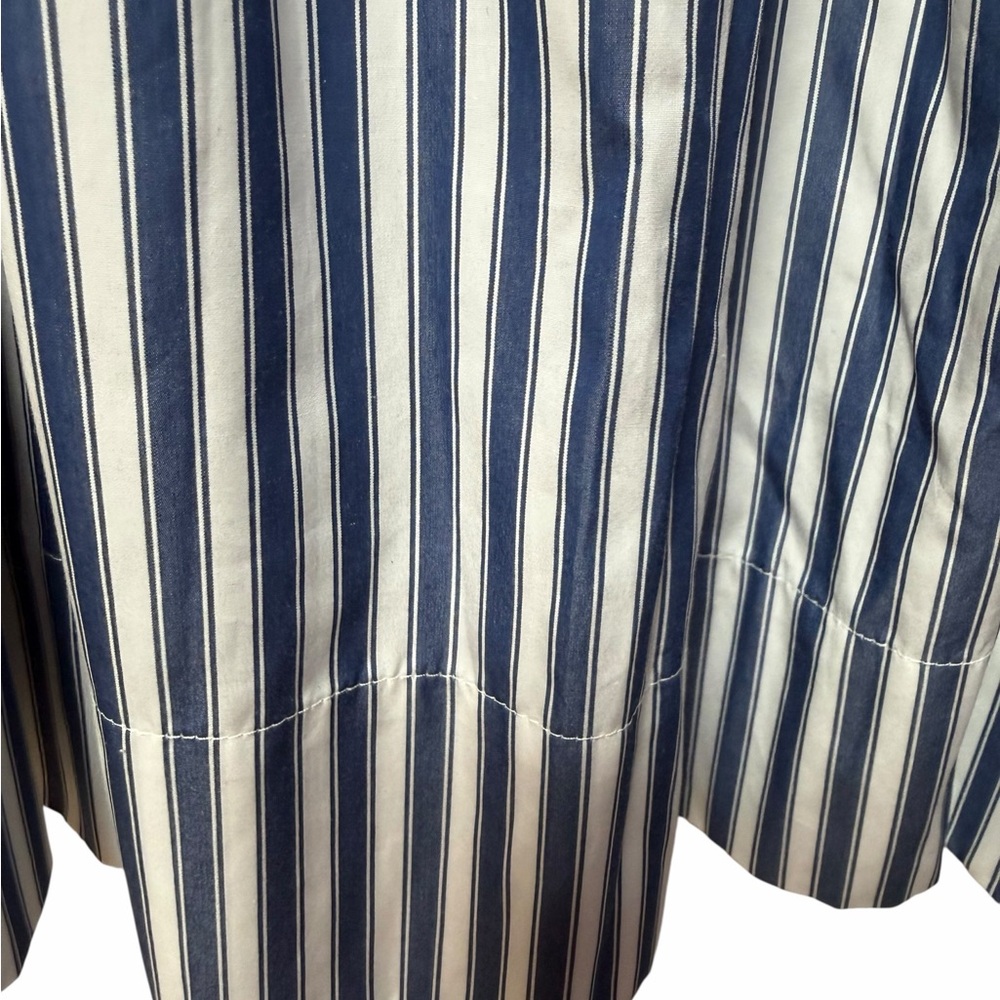 Brooks Brothers Blue & White Striped A-Line Midi Skirt Size 8 NWT 100% Cotton - Picture 5 of 10